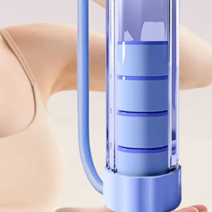 Adult-Friendly Lung Capacity Training Setup - Breathing Exercise Device for Building Muscles